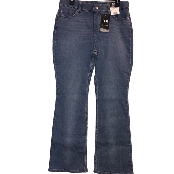 NWT Lee Sculpting  Stretch High Rise Slim Fit Boot Cut Jeans In Canyon 12P AM - Picture 1 of 9